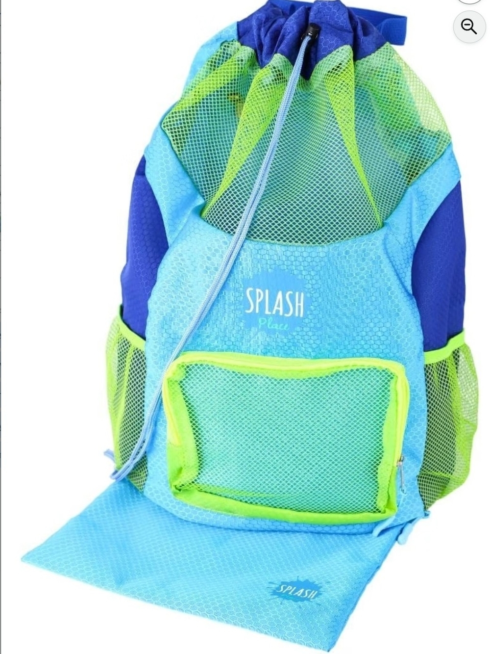 Kids Blue & Green Mesh Swim Backpack